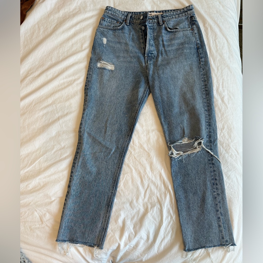 EUC GRLFRND high rise straight crop - size 28